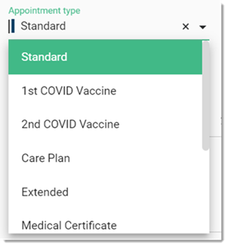 Appointment type