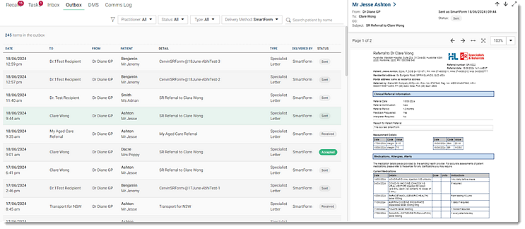 SmartForm Preview - Outbox