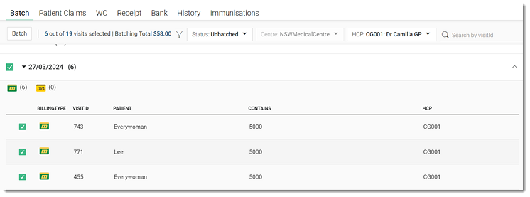 Unbatched Consults list