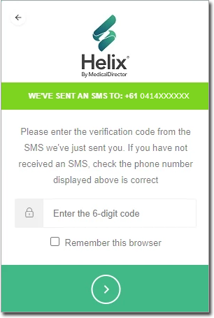 SMS verification code