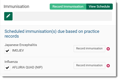 Example Vaccine Added to List