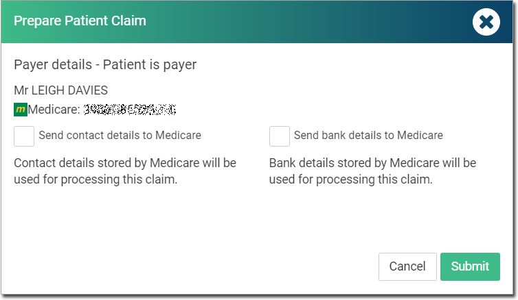 Prepare Patient Claim Window