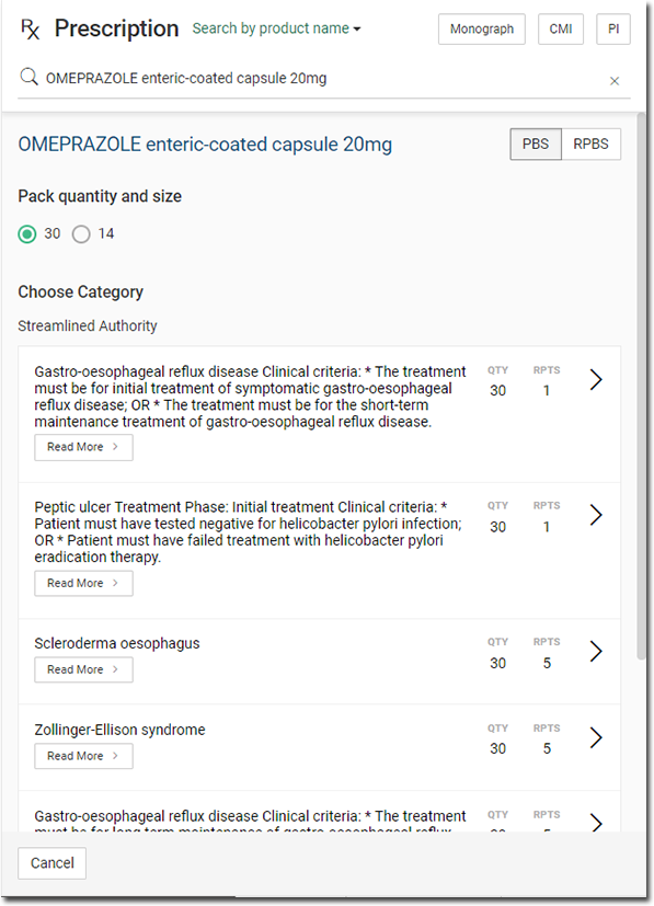 Example restricted authority