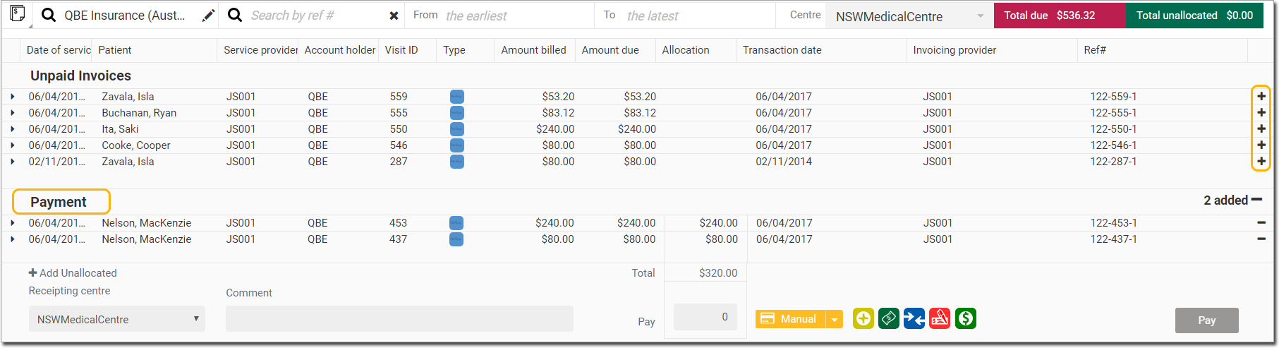 Payment Section