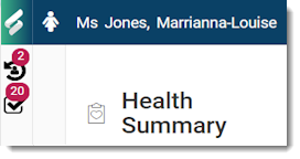 Example recall notification patient count